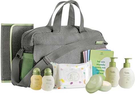 Kit Mamãe E Bebê Natura Com Bolsa E Trocador E .